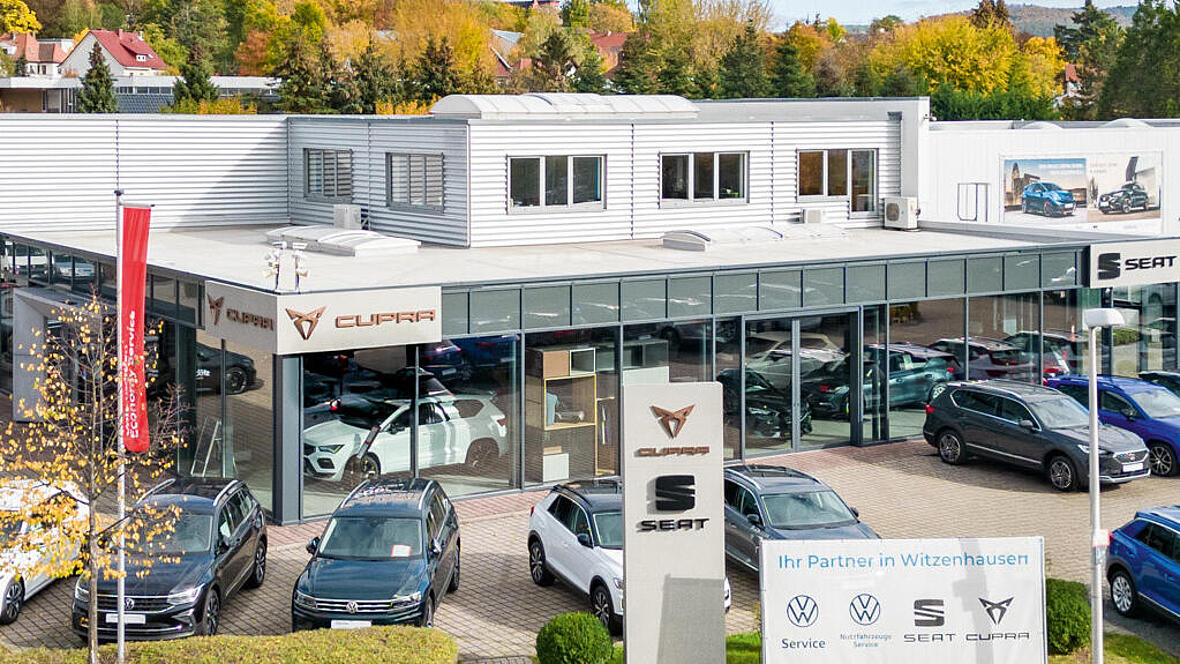 Das Autohaus Glinicke in Witzenhausen in der Au&szlig;enansicht.