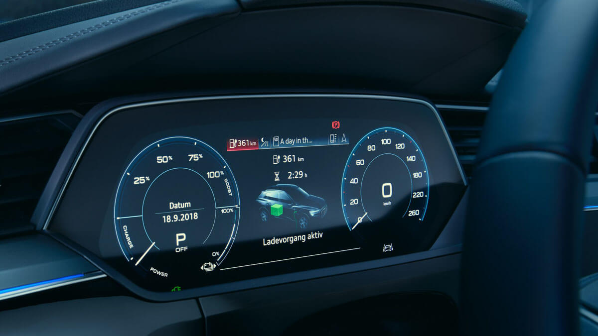 Digitales Cockpit des Audi e-tron