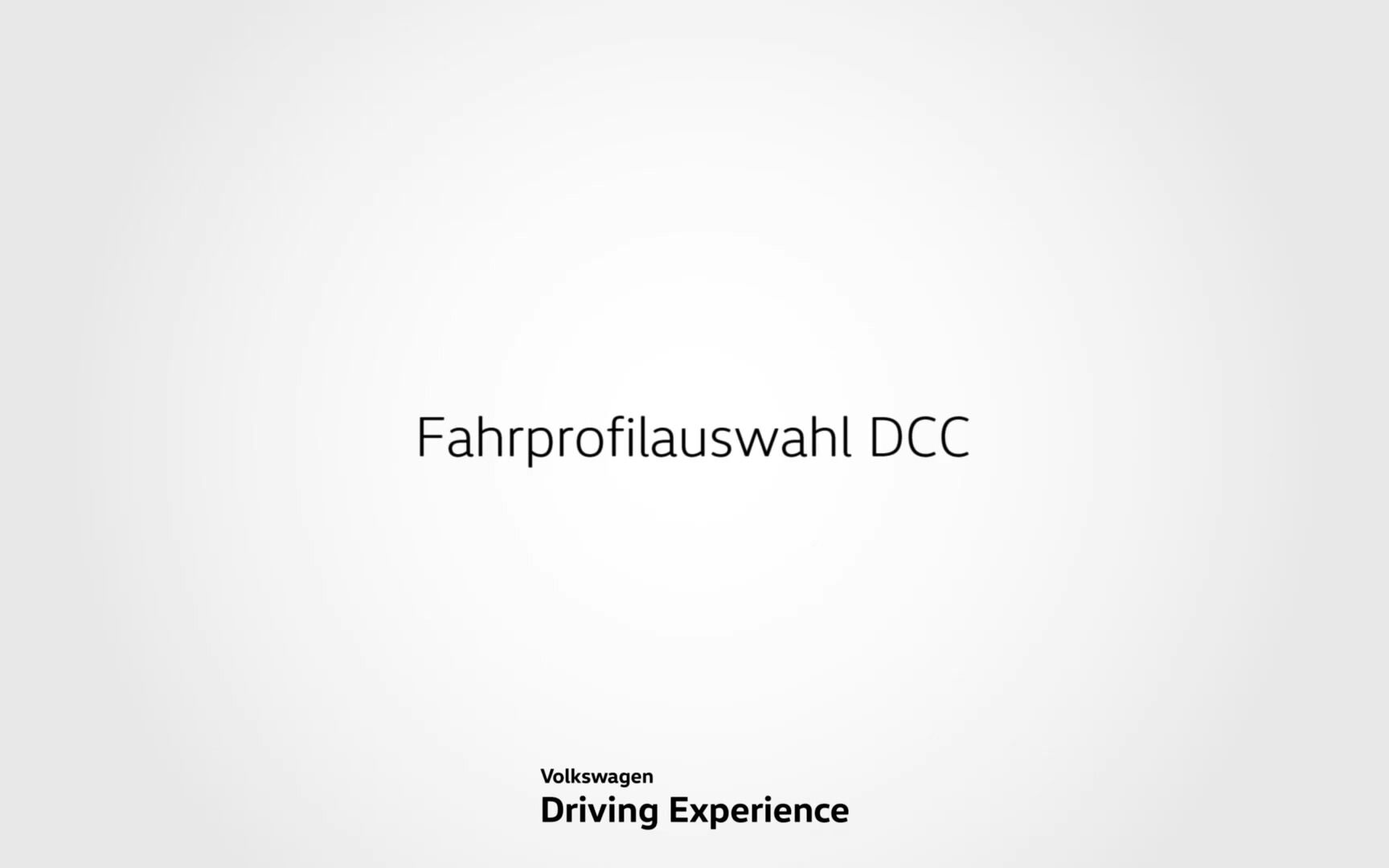 Fahrprofilauswahl DCC - Volkswagen