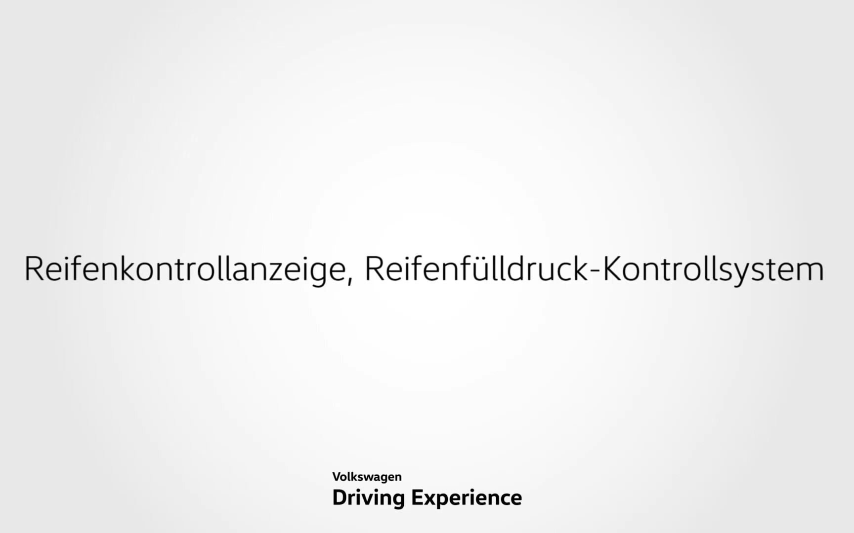 Reifendruck-Kontrollsysteme - Volkswagen