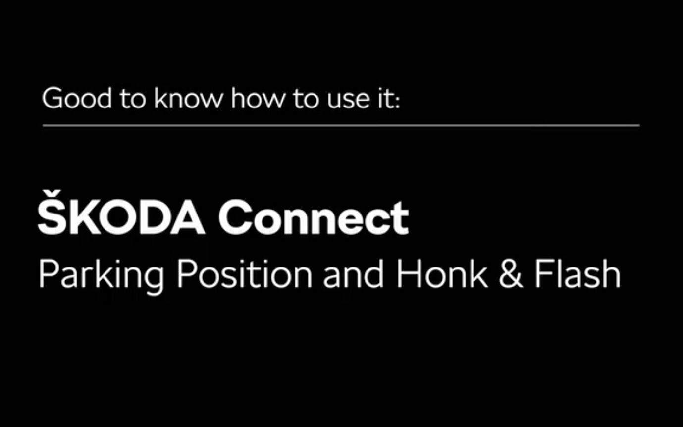 Skoda Connect: Parking Positions - Honk and Flash - Skoda