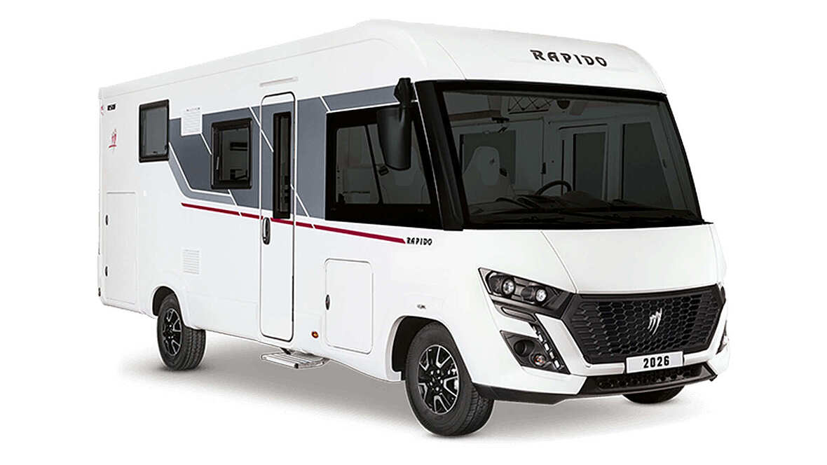 Der Rapido 850F in Wei&szlig; seitlich von vorne.